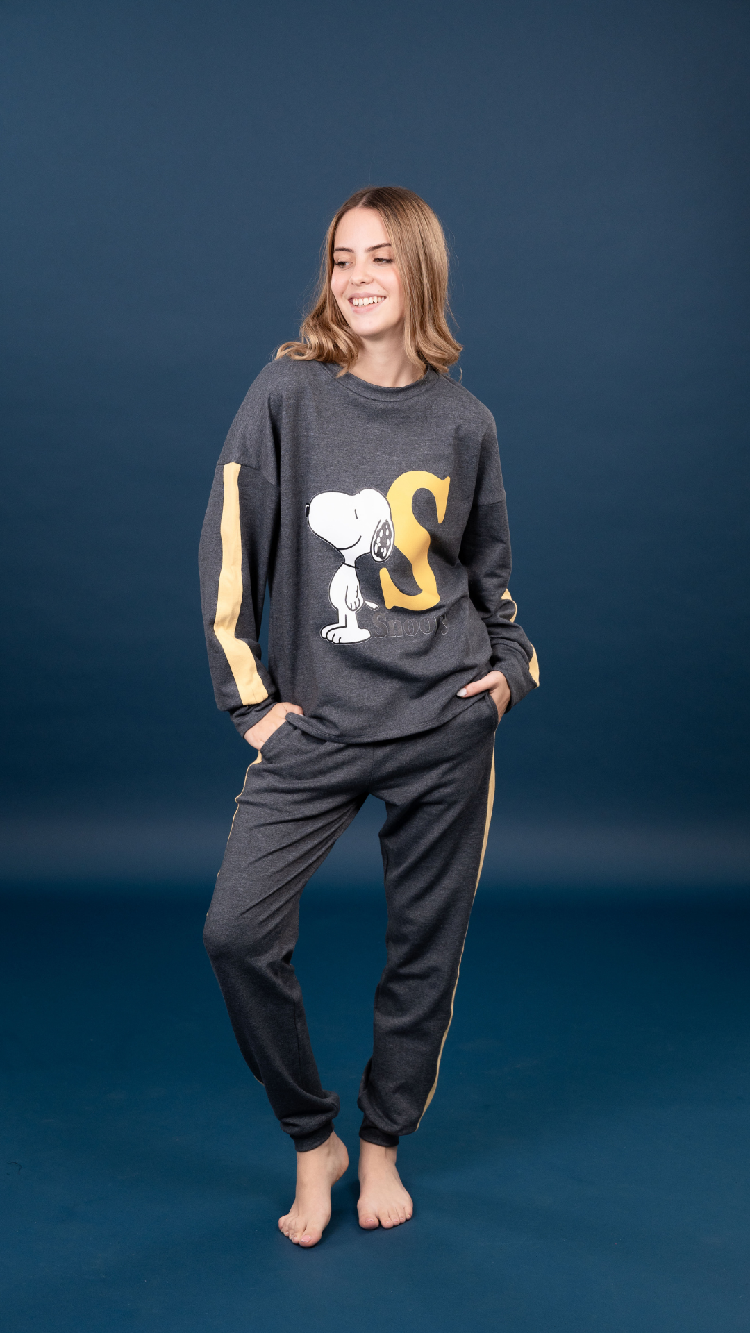 Set Loungware Yelow snoopy pantalon