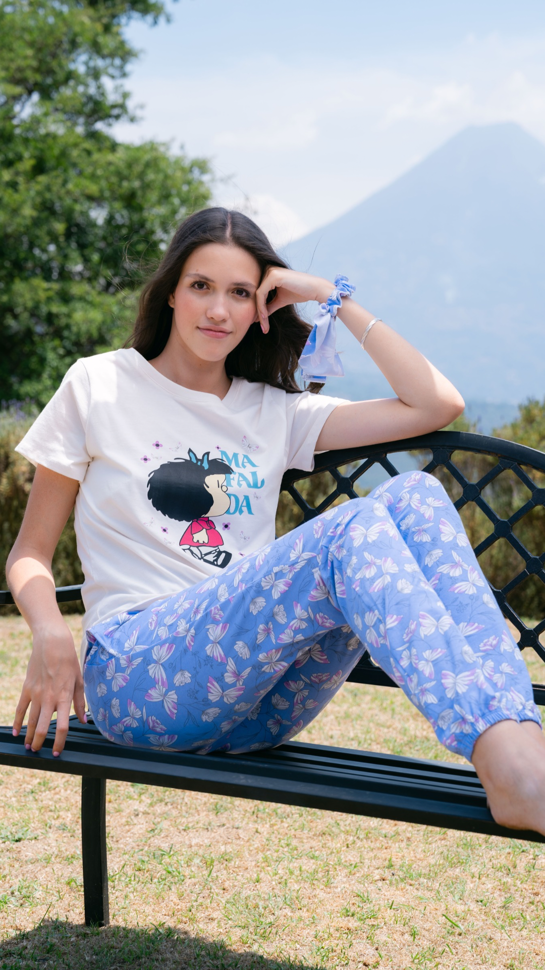 Pijama Clásica Mafalda Mariposas pantalón